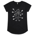 Ow! Everything Hurts Stick Figure Women's AS Colour Scoop Neck T-Shirt Black Womens Scoop Neck T-shirt Printed In Australia