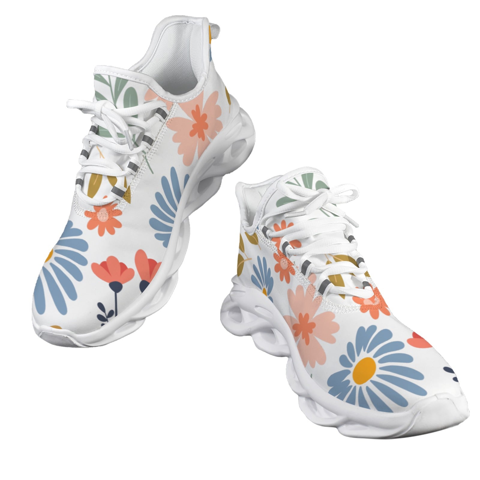 Boho Flowers Women's Twisted Sole Sneakers