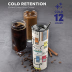 Guitar Pedals 20oz Tall Skinny Tumbler with Lid and Straw