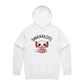 Snaxalotl, Axolotl Pizza Men's AS Colour Hoodie White Mens Hoodie animal Food Printed In Australia