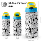 Dogs In Black And White - Little Kids Water Bottle Little Kids Water Bottle animal Printed Offshore