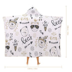 Bears Kids Hooded Blanket 100cm x 130cm Kids Hooded Blanket animal Printed Offshore
