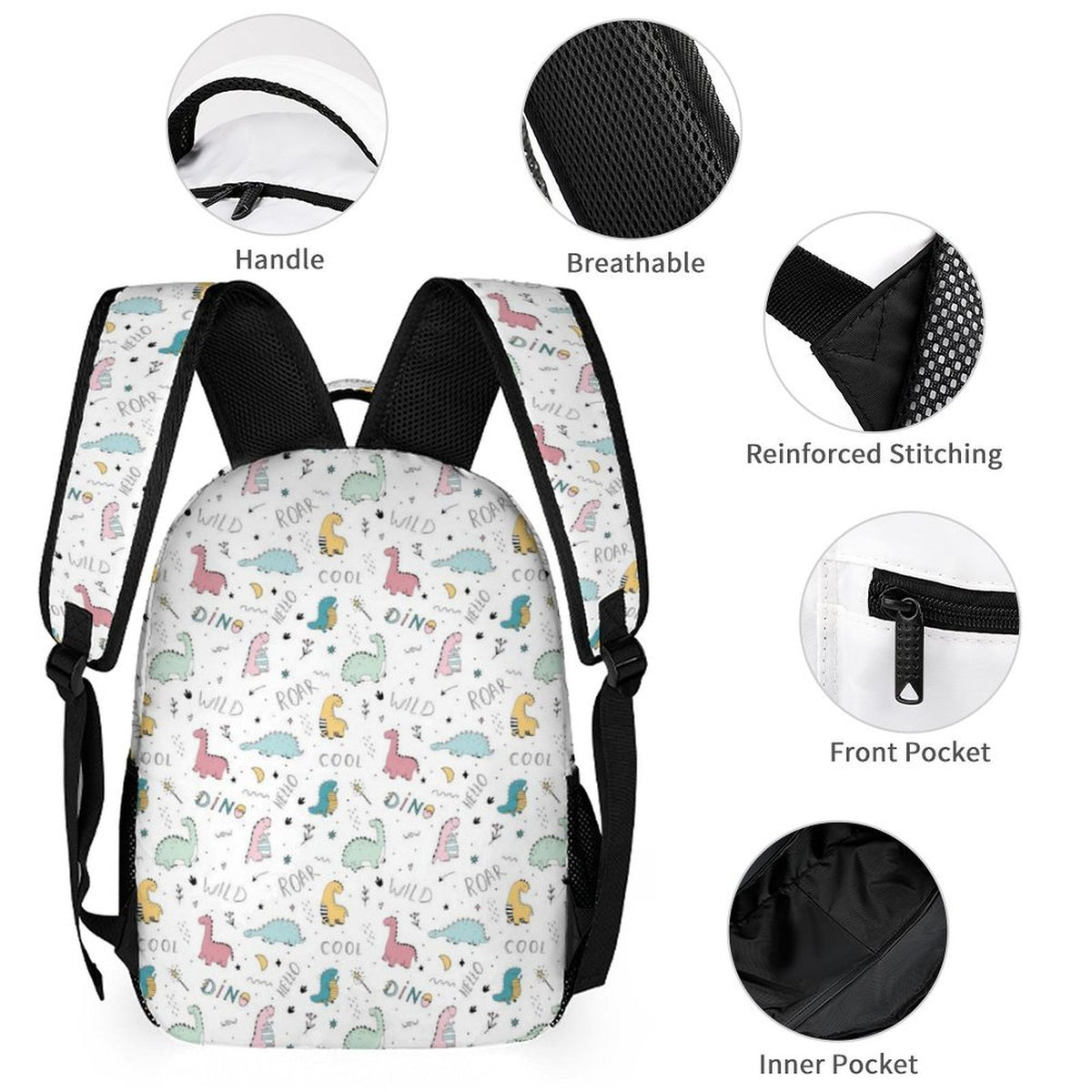 Quirky Dinosaurs Backpack, Lunch Bag & Pencil Case Set