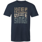 Keep Life Simple - Mens T-Shirt Navy Mens T-shirt Printed In Australia
