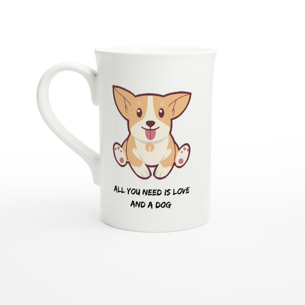 All You Need Is Love And A Dog White 11oz Ceramic Mug White 10oz Porcelain Slim Mug White 11oz Mug animal Globally Fulfilled