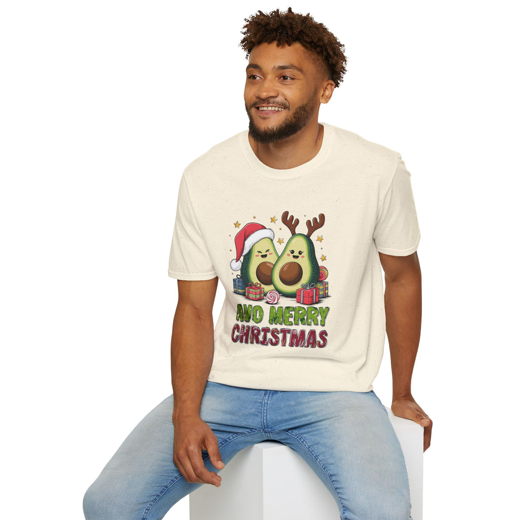 Avo Merry Christmas, Avocado - Unisex Softstyle T-Shirt