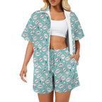 Comic Book Speech Bubbles Women's Windbreaker Short Set 2XL Women's Windbreaker Short Set comic Printed Offshore