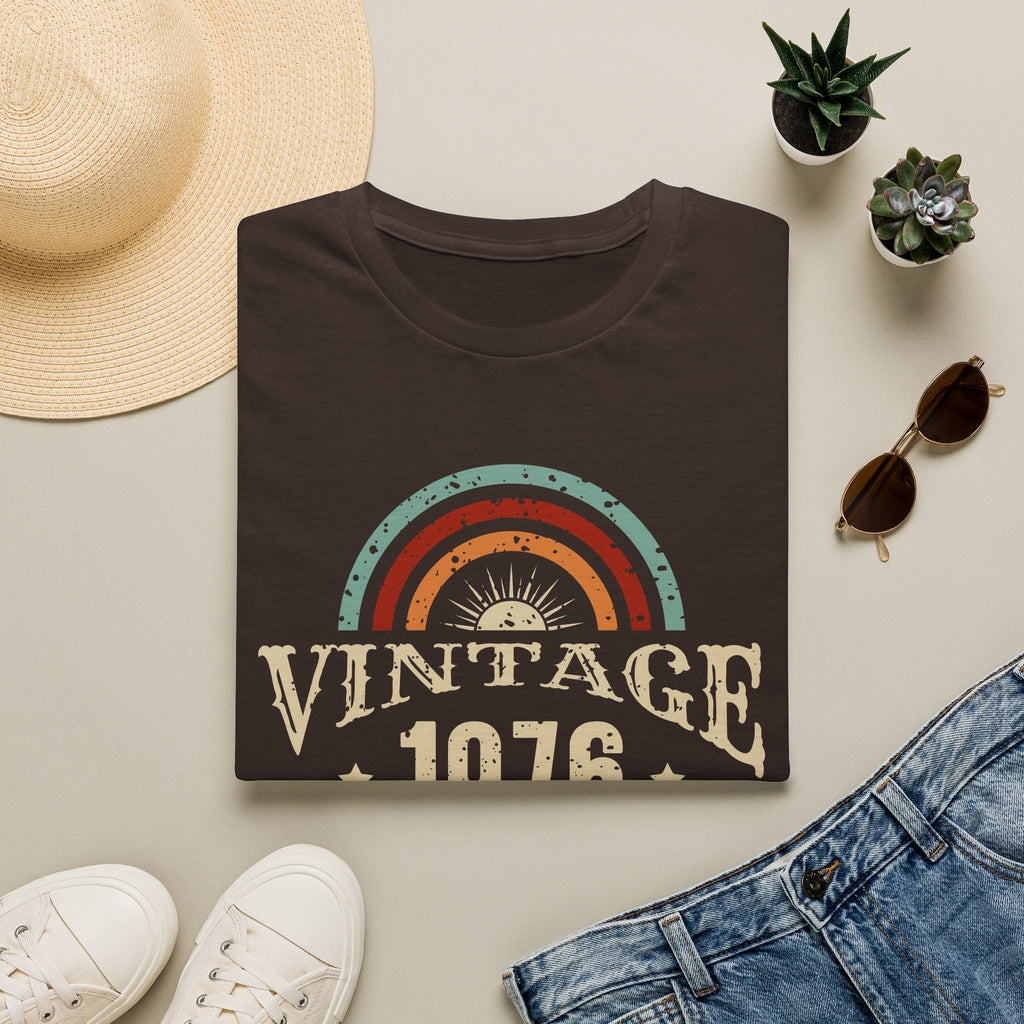 Turning 50 Vintage 1976 Aged To Perfection Unisex T-Shirt Unisex Adult T-shirt Birthday Globally Fulfilled