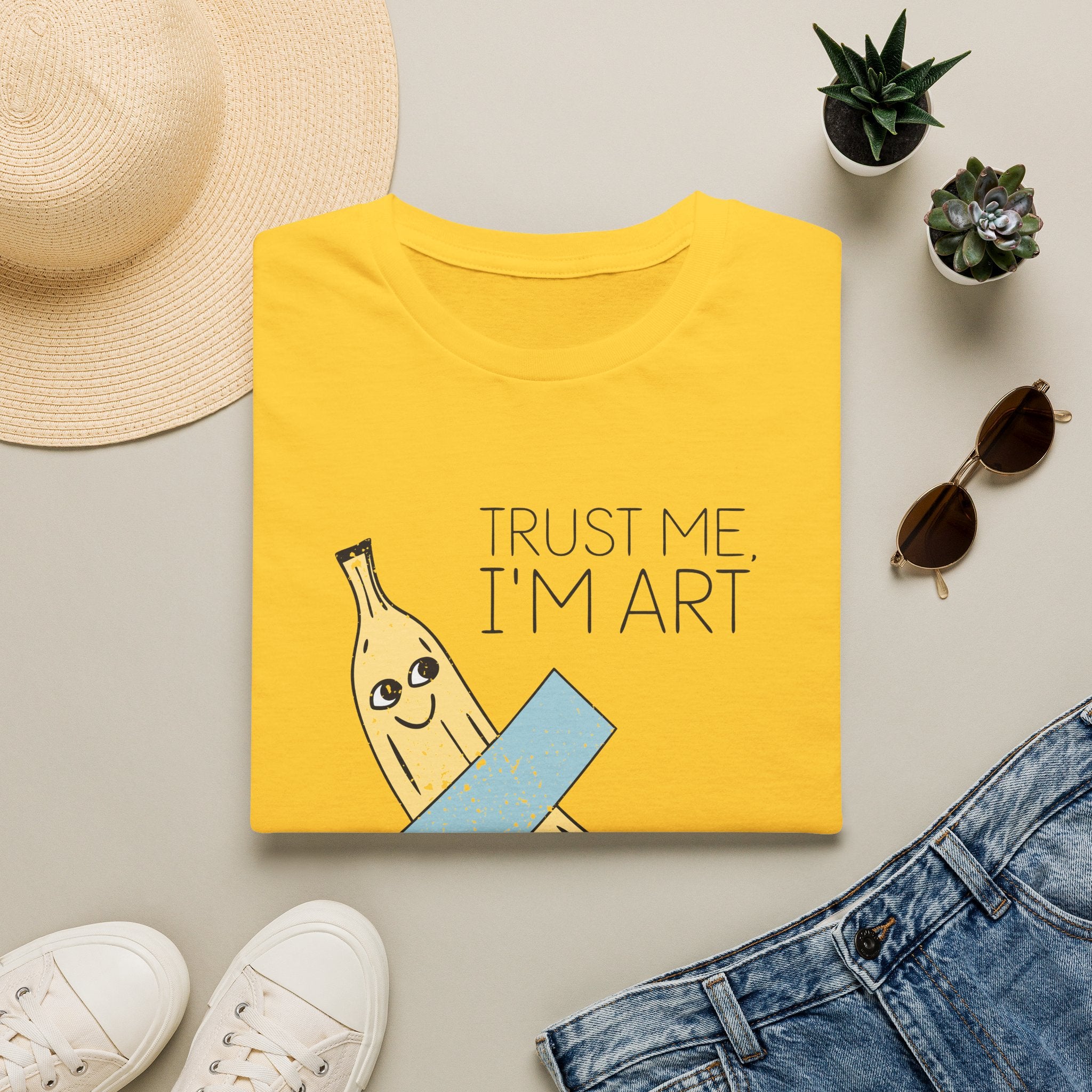 Trust Me I'm Art Banana Unisex T-Shirt Daisy Unisex Adult T-shirt Food Globally Fulfilled