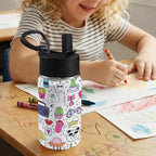 Bright Life 12oz Kids Water Bottle with Straw Lid
