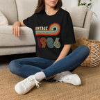 Turning 40 Vintage 1986 Retro Striped Unisex T-Shirt Unisex Adult T-shirt Birthday Globally Fulfilled