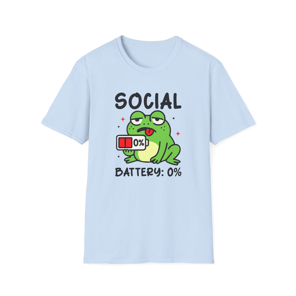 Frog, Social Battery - Unisex Softstyle T-Shirt