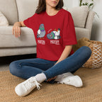 Pigeon vs Pigeoff Unisex T-Shirt Cherry Red Unisex Adult T-shirt Birds Globally Fulfilled