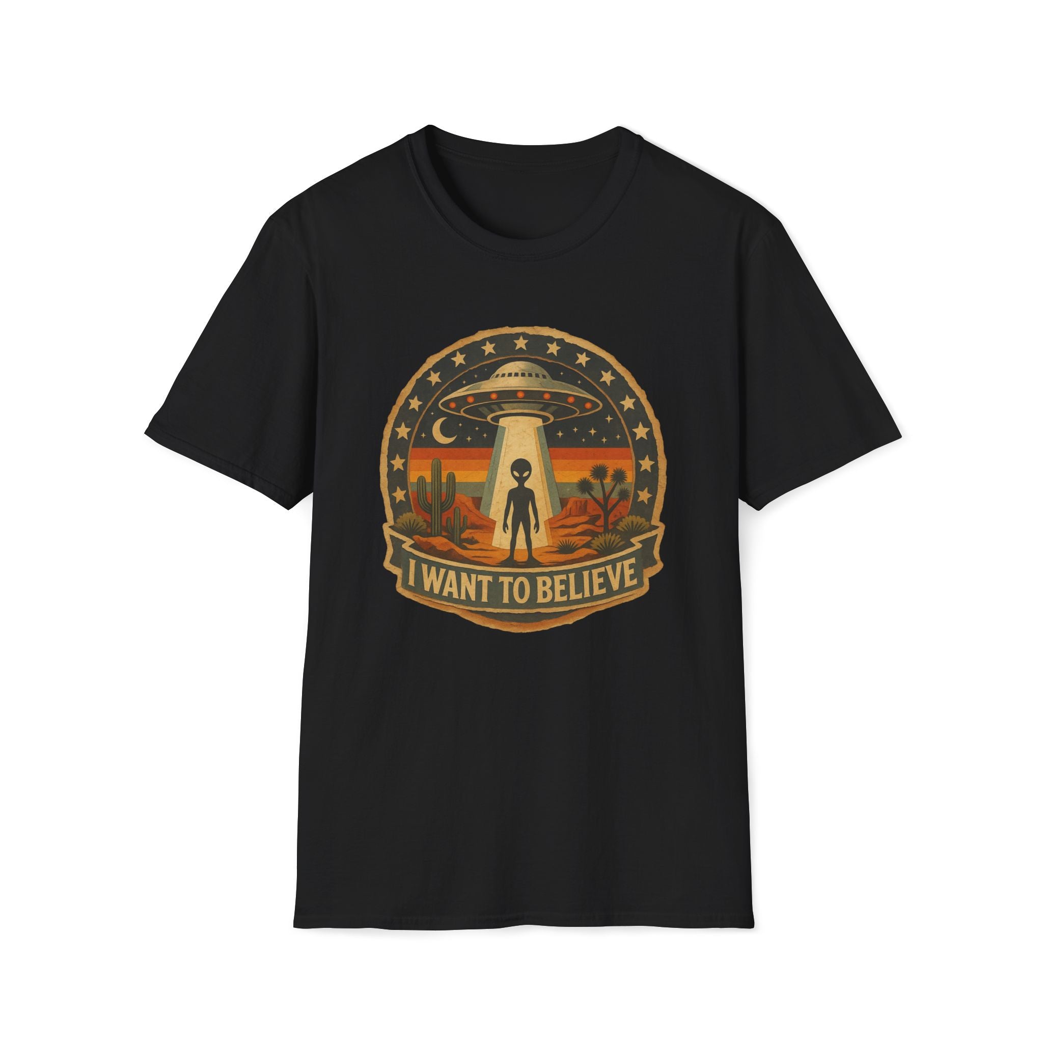 I Want To Believe UFO Alien Abduction Unisex T-Shirt Unisex Adult T-shirt Globally Fulfilled Sci Fi