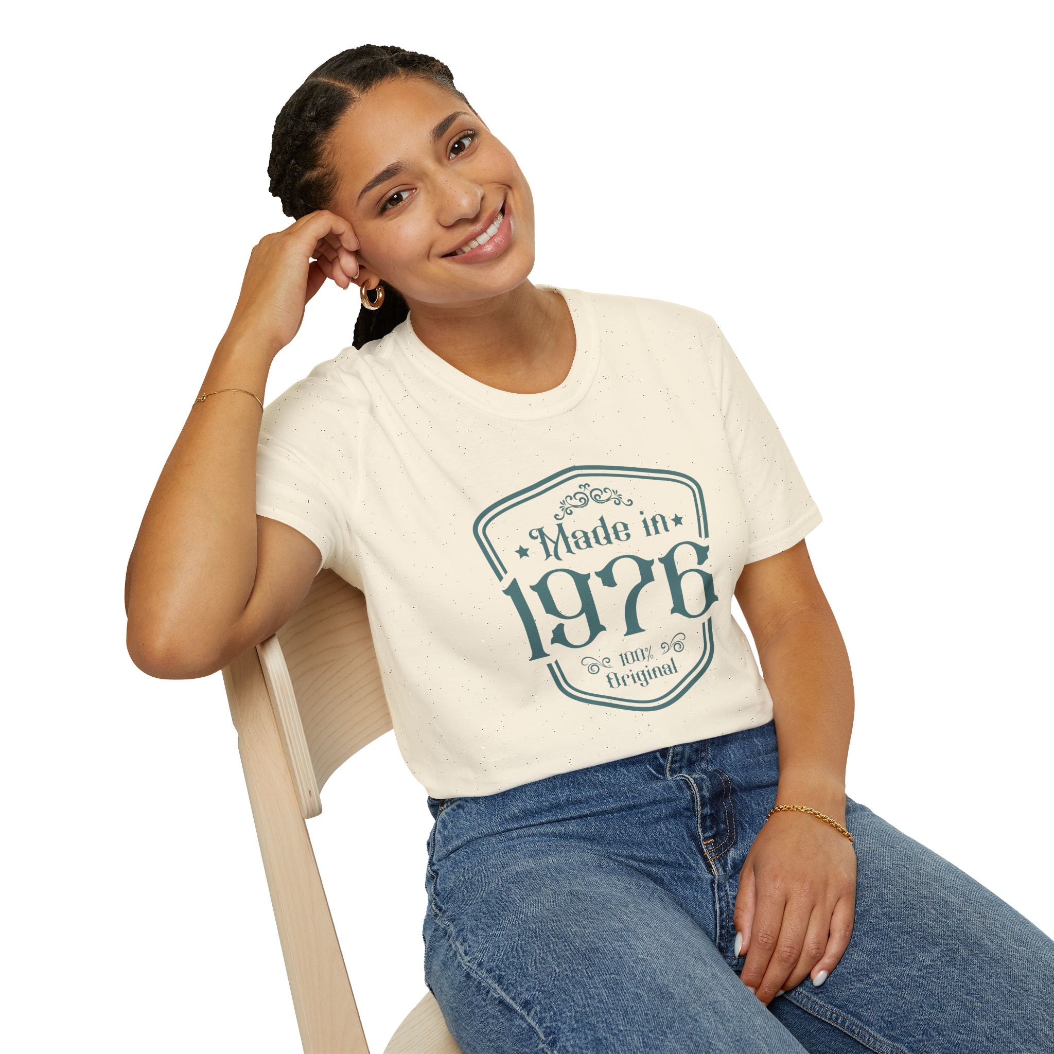 Turning 50, Made In 1976 Unisex Softstyle T-Shirt Unisex Adult T-shirt Australian Printer Birthday
