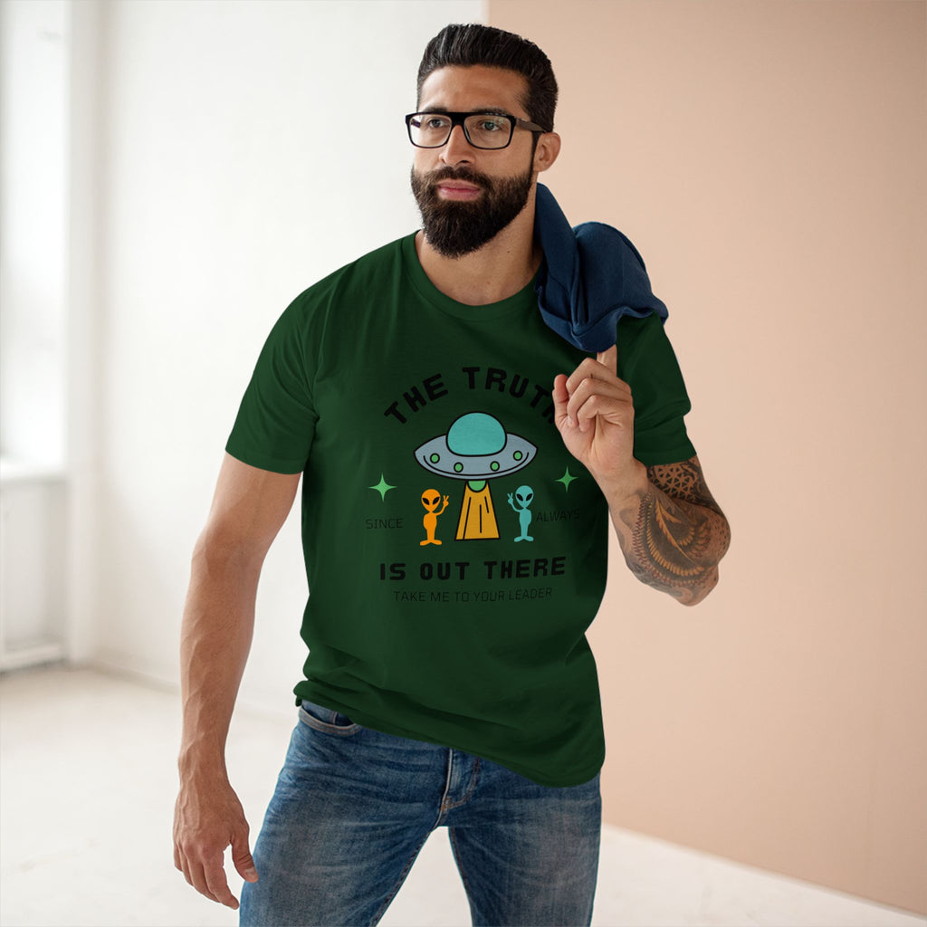 The Truth Is Out There, UFO, Alien - Men's Staple Tee Forest Green Mens Premium T-Shirt Printed in AU and US Sci Fi