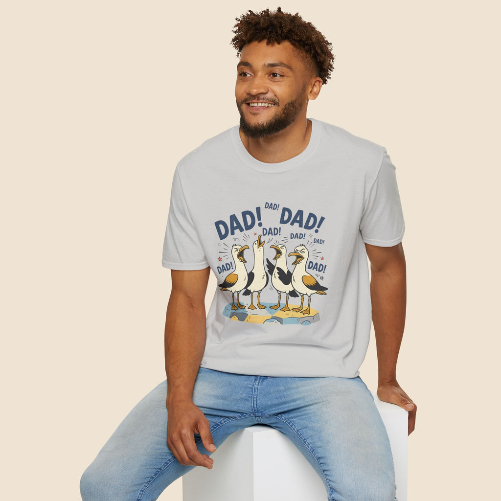 Dad Seagull Unisex T-Shirt Unisex Adult T-shirt animal Dad Globally Fulfilled