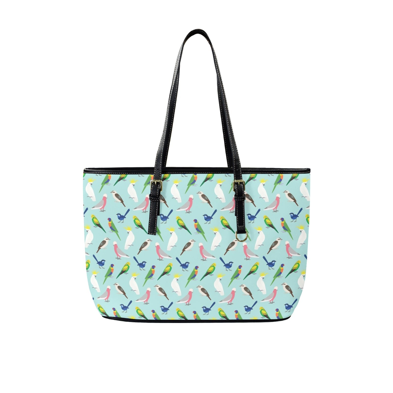 Australian Birds PU Leather Tote Bag Large