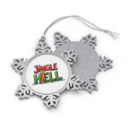 Jingle Hell Pewter Snowflake Christmas Ornament Snowflake One Size Pewter Snowflake Christmas Ornament Australian Printer Christmas