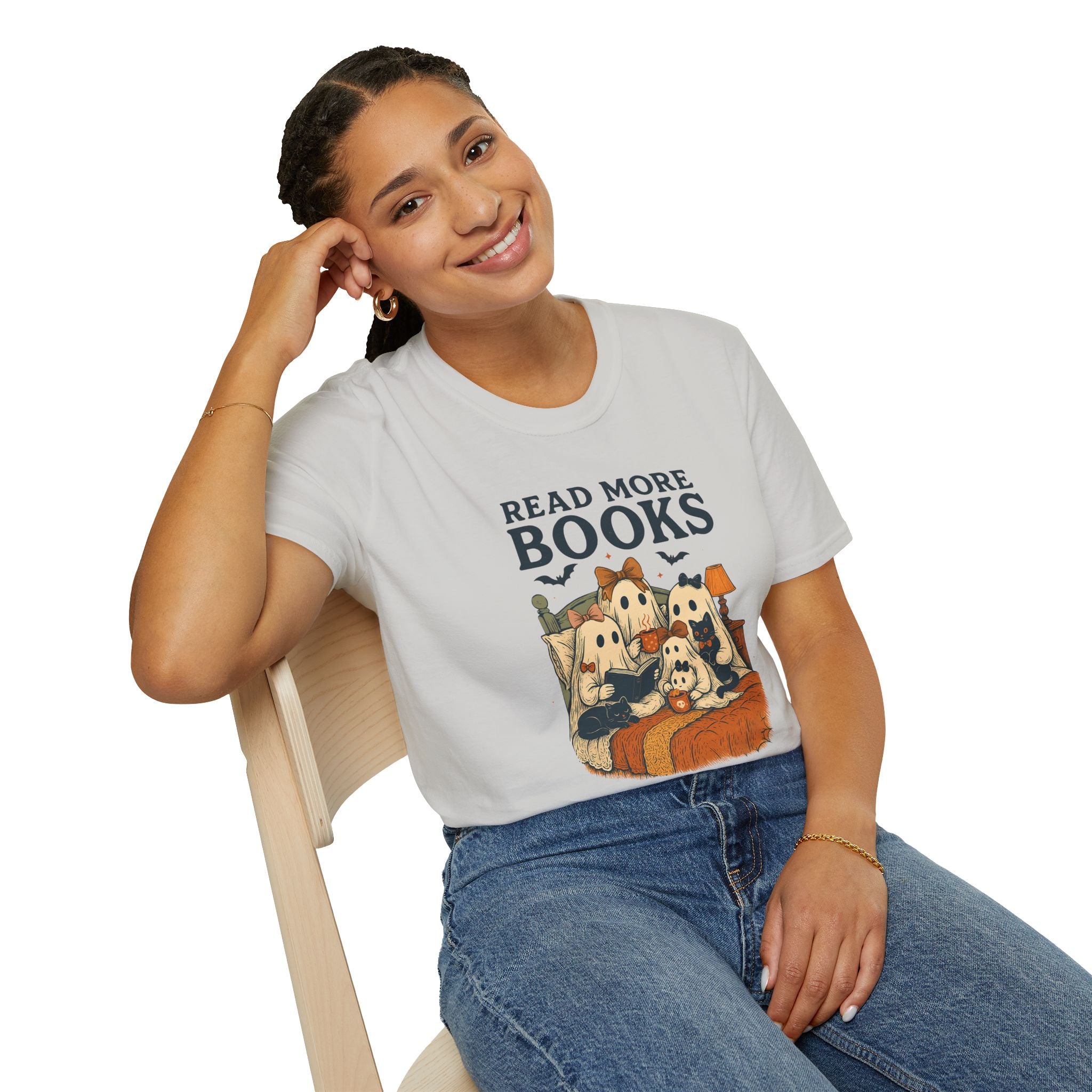 Read More Books, Ghosts - Unisex Softstyle T-shirt
