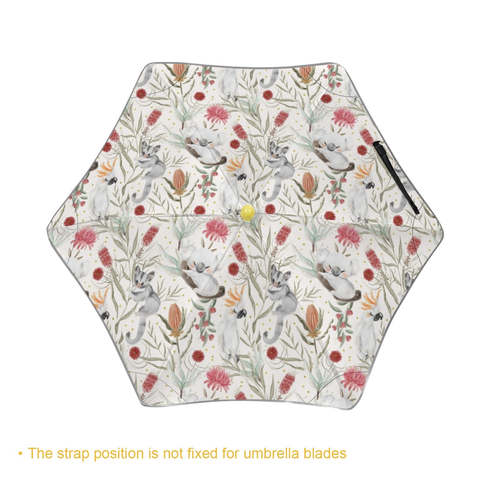 Australian Plants And Animals Kids Safe Round Corner Umbrella Kids Safe Round Corner Umbrella animal Plants Printed Offshore