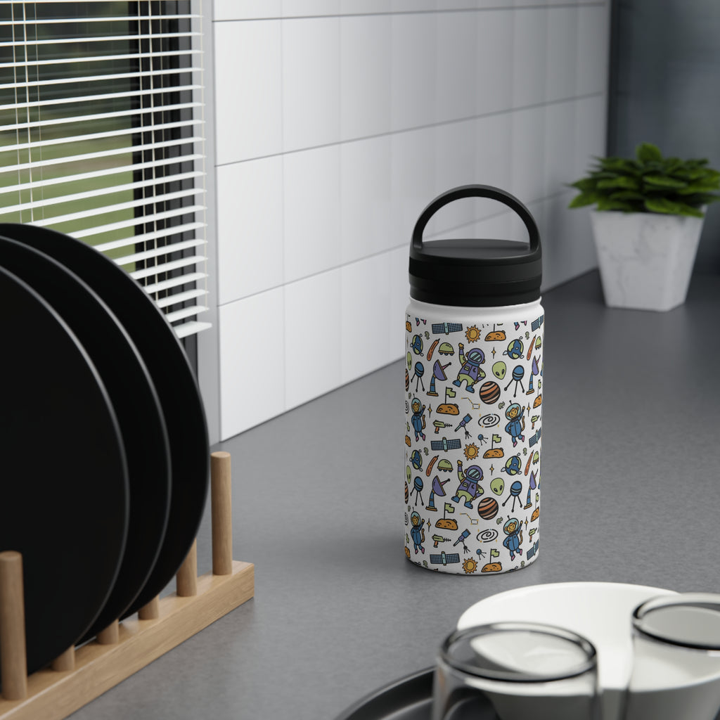 All About Space Stainless Steel Water Bottle, Handle Lid Stainless Steel Water Bottle With Handle Lid Globally Fulfilled Space