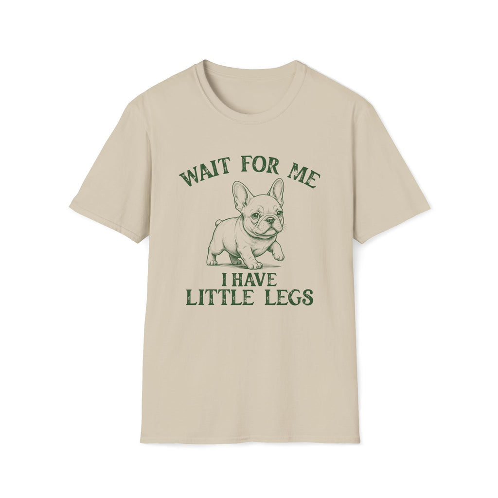 Wait For Me French Bulldog Unisex T-Shirt Sand Unisex Adult T-shirt animal Globally Fulfilled