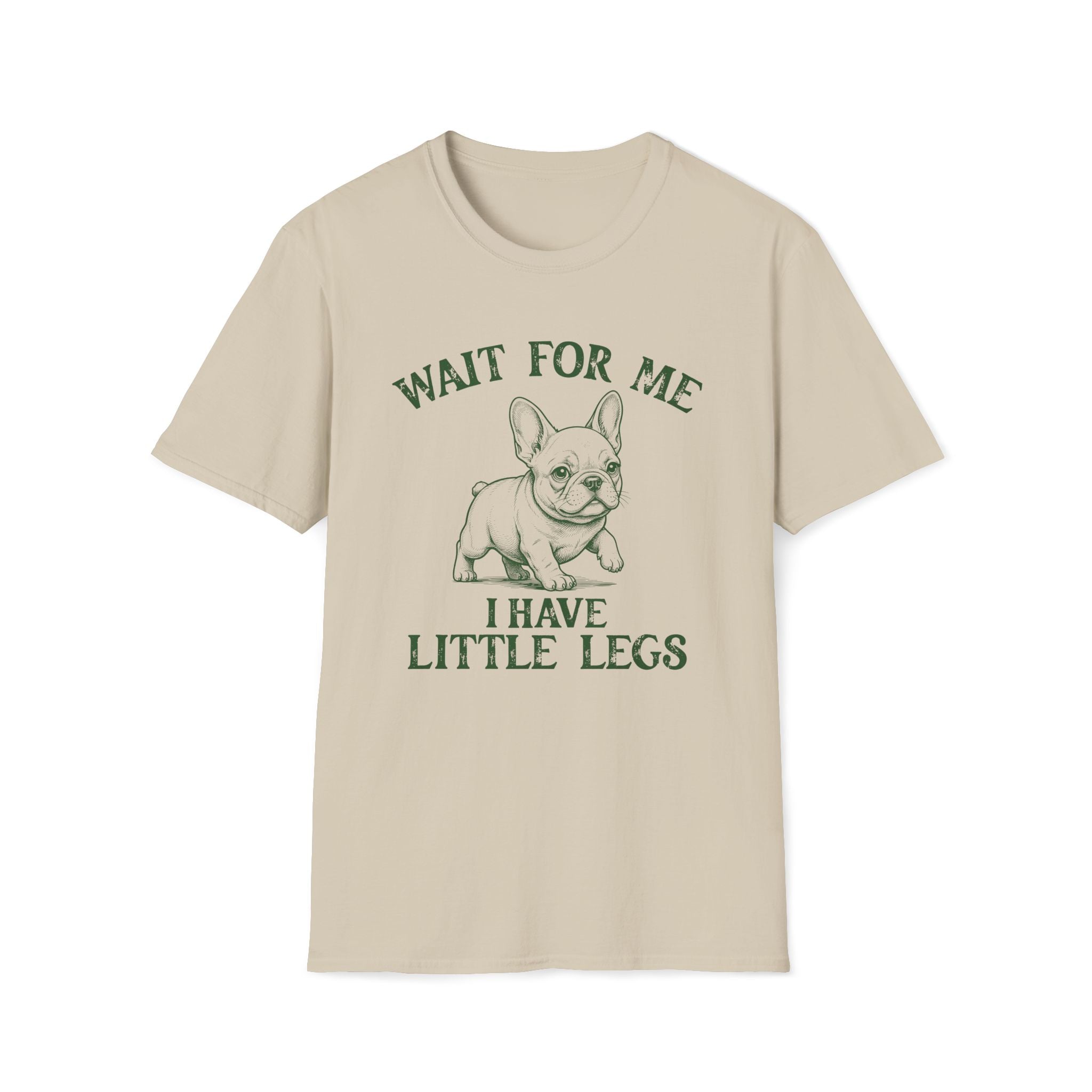 Wait For Me French Bulldog Unisex T-Shirt Sand Unisex Adult T-shirt animal Globally Fulfilled