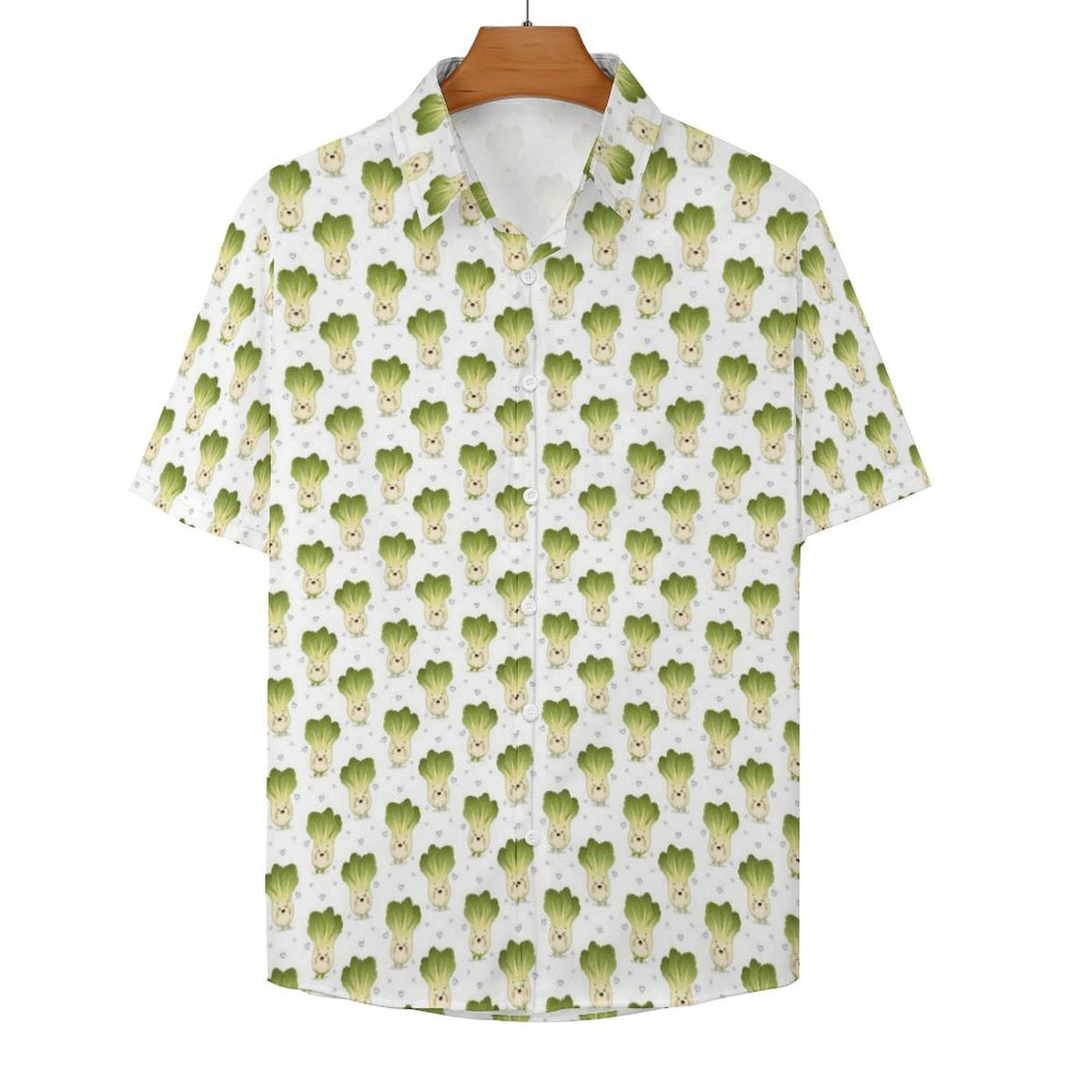 Happy Bok Choy Women's Collared Pocketless Short Sleeve Shirt