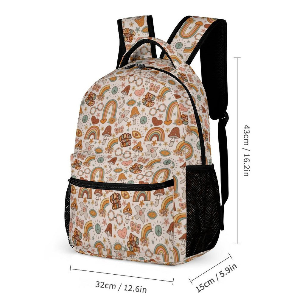 Peace And Love Backpack, Lunch Bag & Pencil Case Set