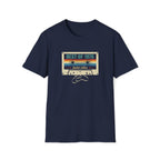 Turning 50, Best Of 1976, Cassette Tape Unisex Softstyle T-Shirt Navy Unisex Adult T-shirt Australian Printer Birthday Music Retro