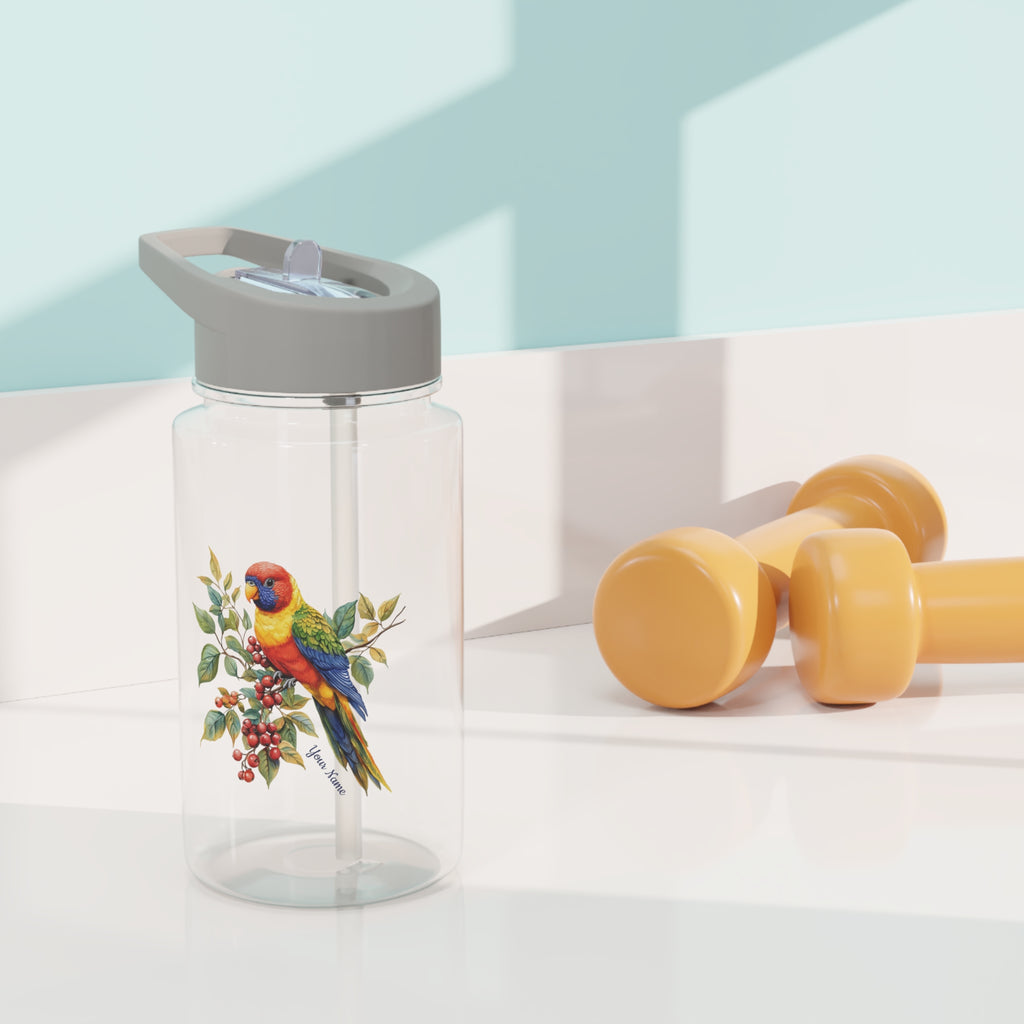 Personalised - Lorikeet - Clear Tritan Water Bottle