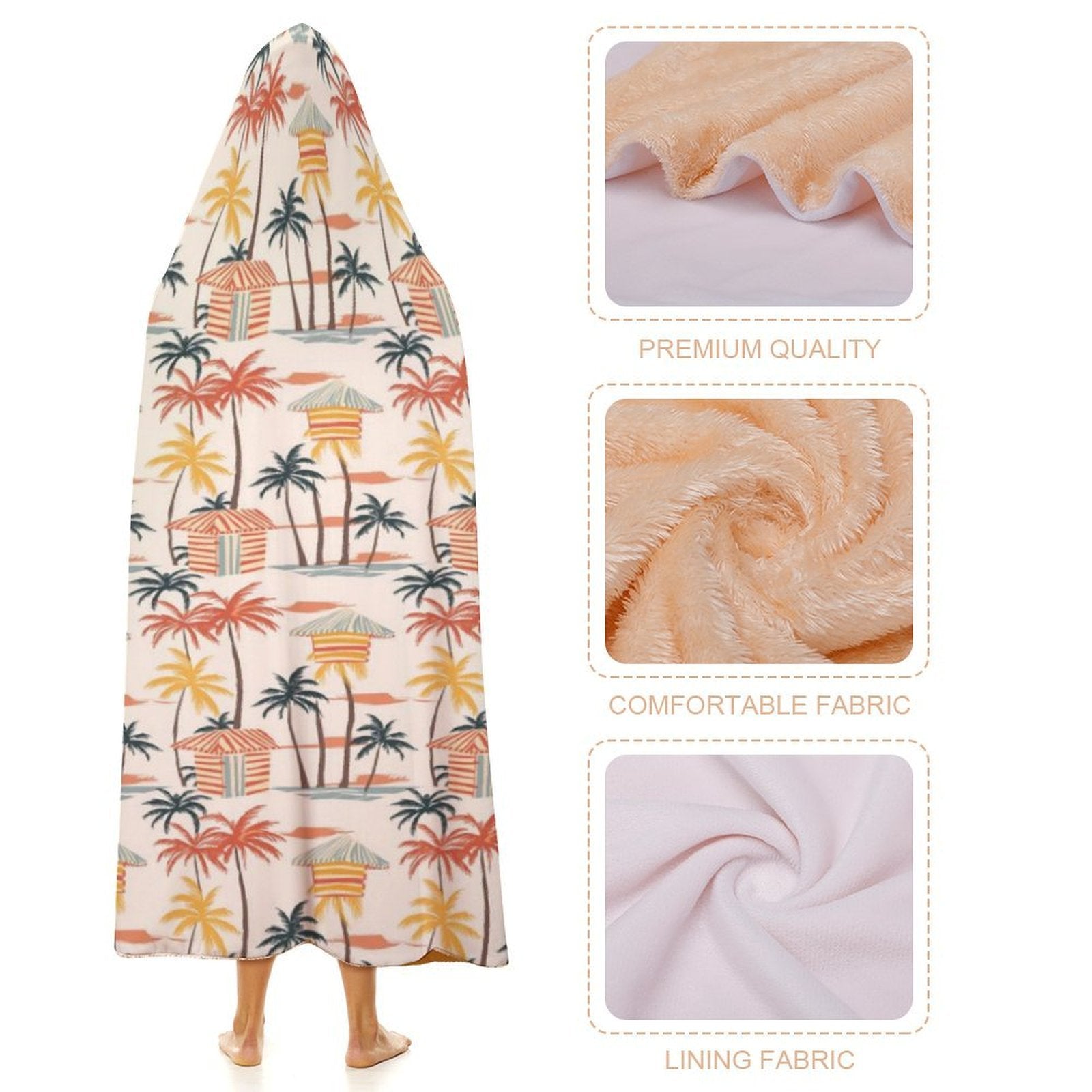 Beach Shack Kids Hooded Blanket 100cm x 130cm