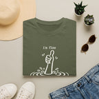 I'm Fine Drowning Thumbs Up Unisex T-shirt Unisex Adult T-shirt Globally Fulfilled Positivity