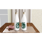 Personalised - Alien And Bigfoot Play Guitar - White 17oz Stainless Steel Water Bottle Personalised Water Bottle customise Music personalise Sci Fi