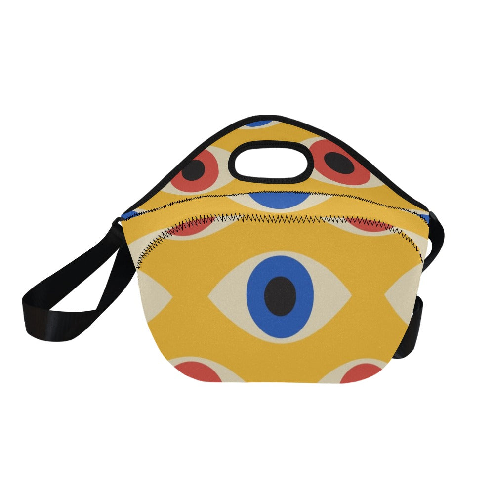Eyes on Yellow - Neoprene Lunch Bag Neoprene Lunch Bag Printed Offshore