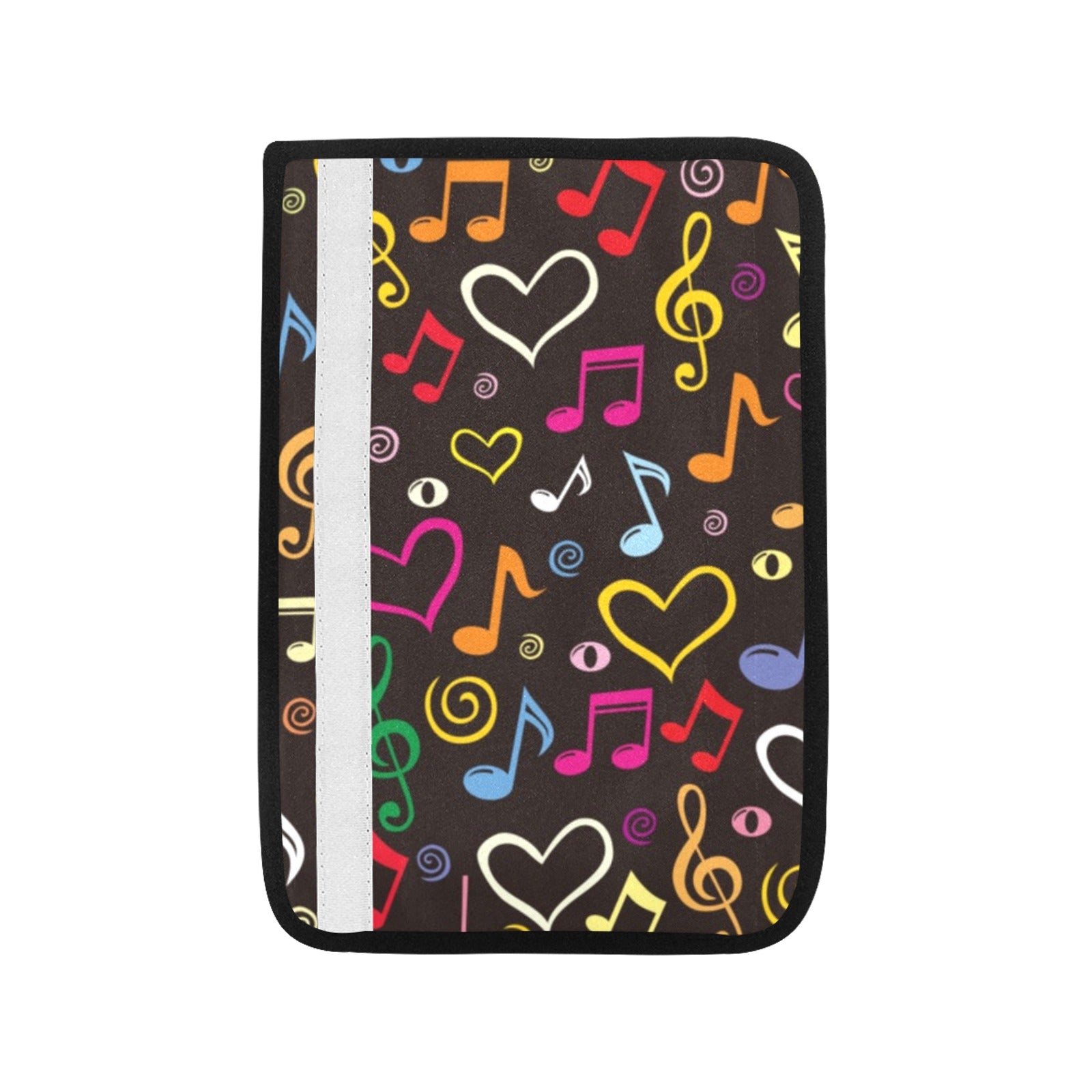 Musical Notes Car Seat Belt Cover 7''x10'' (Pack of 2) Car Seat Belt Cover 7x10 (Pack of 2) Music Printed Offshore