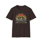 Turning 50, Vintage 1976 Unisex Softstyle T-Shirt Dark Chocolate Unisex Adult T-shirt Australian Printer Birthday Retro