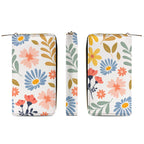 Boho Flowers And Leaves - PU Leather Wallet