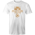 You Matter, Physics Pun Men's AS Colour T-Shirt White Mens T-shirt Printed In Australia Science