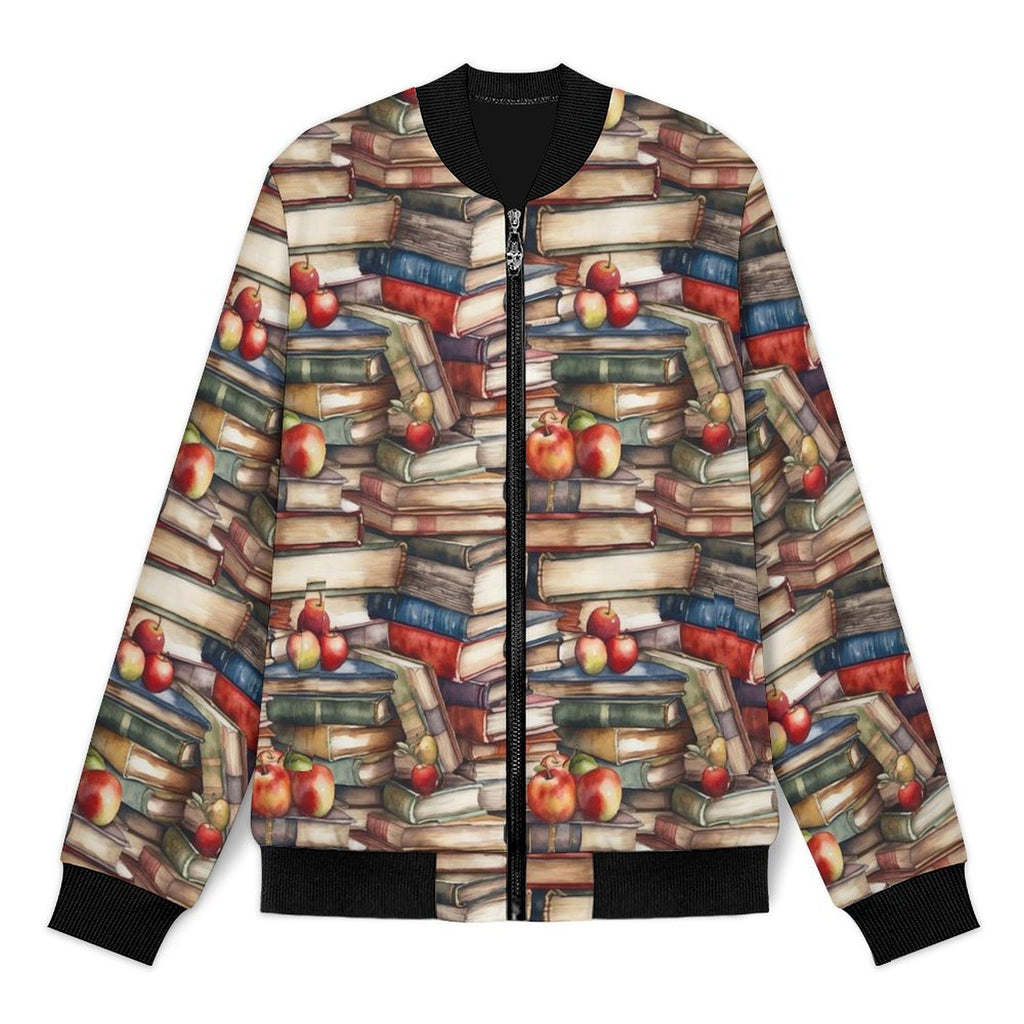 Watercolour Books Men's Casual Zip‑Up Bomber Jacket