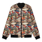 Watercolour Books Men's Casual Zip‑Up Bomber Jacket