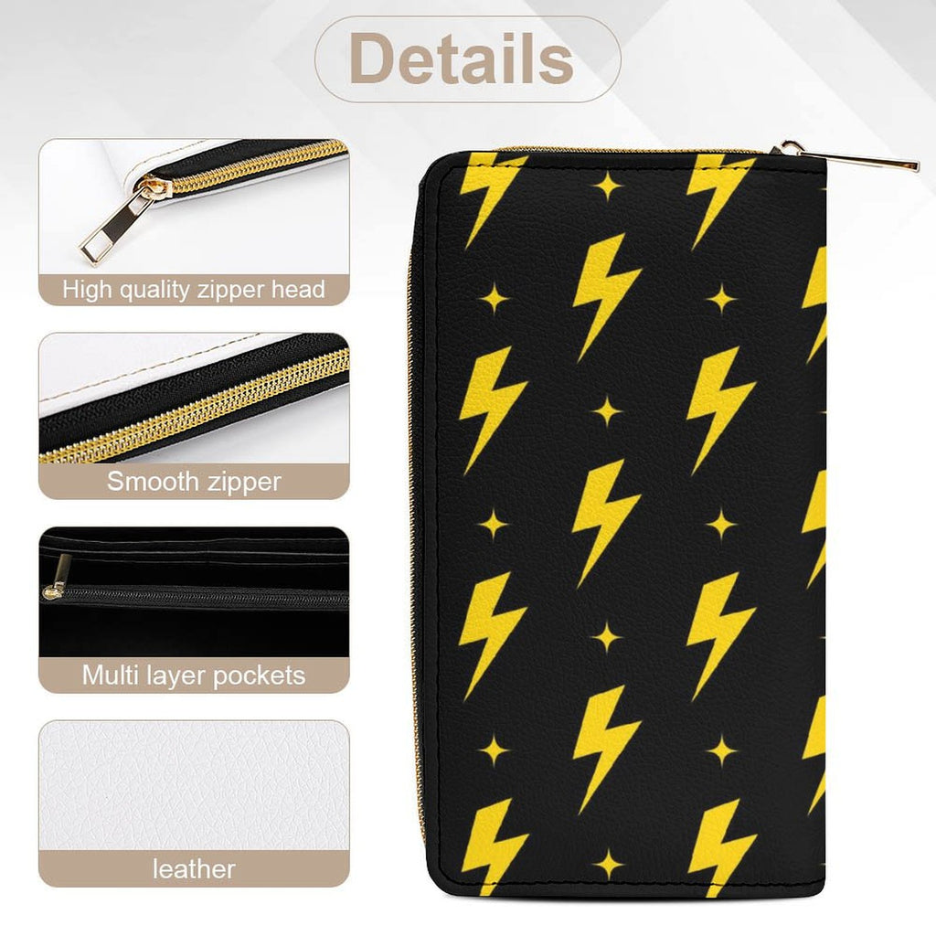 Yellow Lightning -  PU Leather Wallet