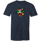 Cube - Mens T-Shirt Navy Mens T-shirt Games Printed In Australia