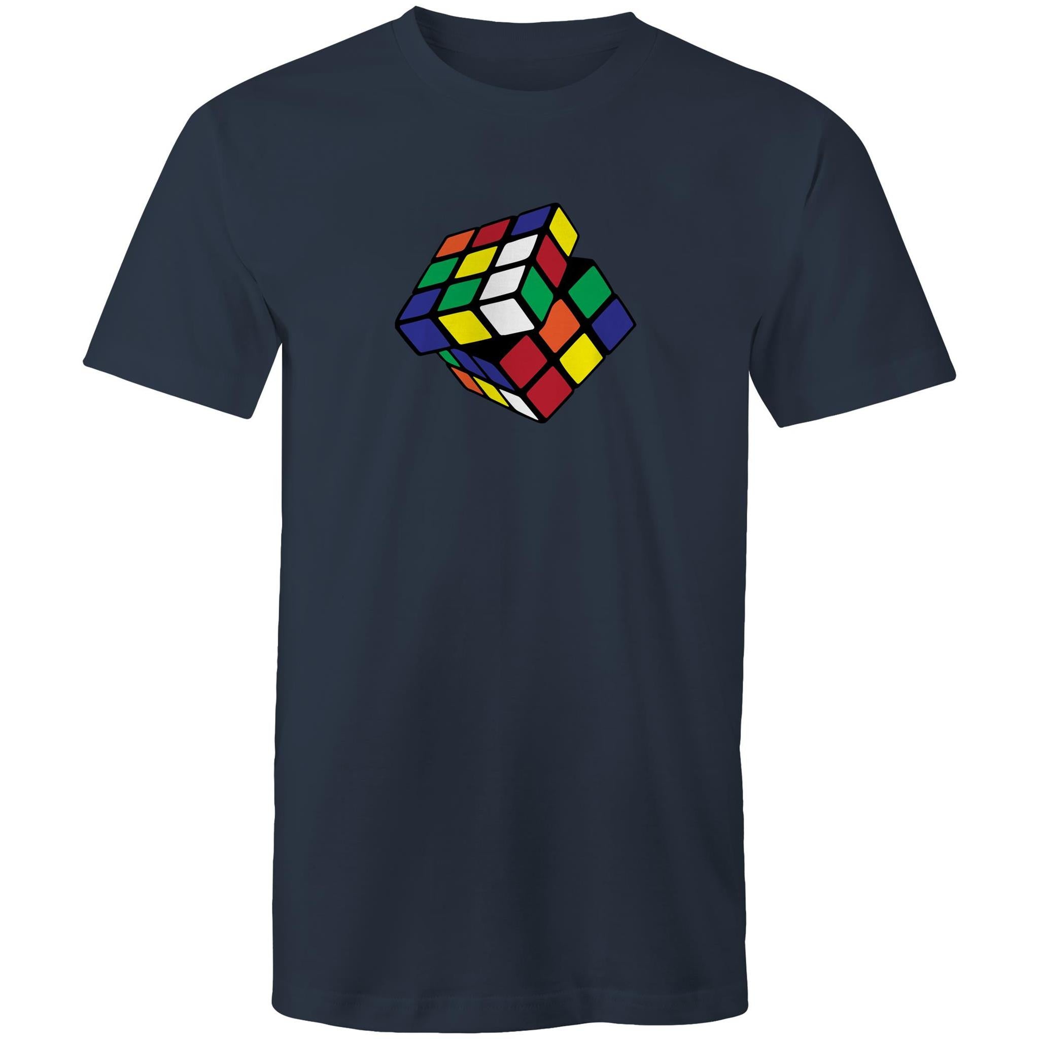 Cube - Mens T-Shirt Navy Mens T-shirt Games Printed In Australia