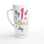 Personalised - My First Mother's Day - White Latte 17oz Ceramic Mug Default Title Personalised Latte Mug customise Globally Fulfilled Mum personalise