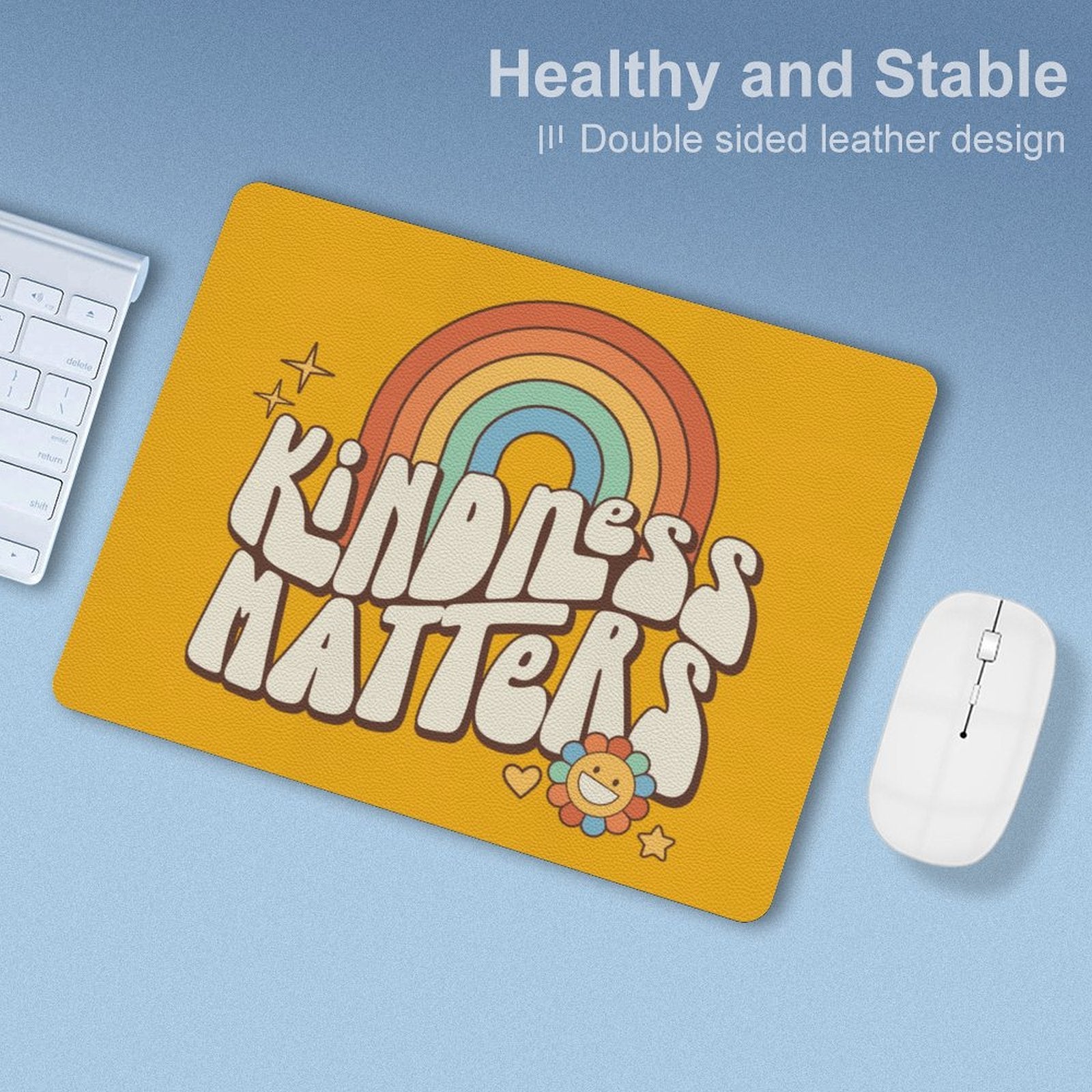 Kindness Matters Leather Mouse Pad Leather Mouse Pad Kindness Printed Offshore