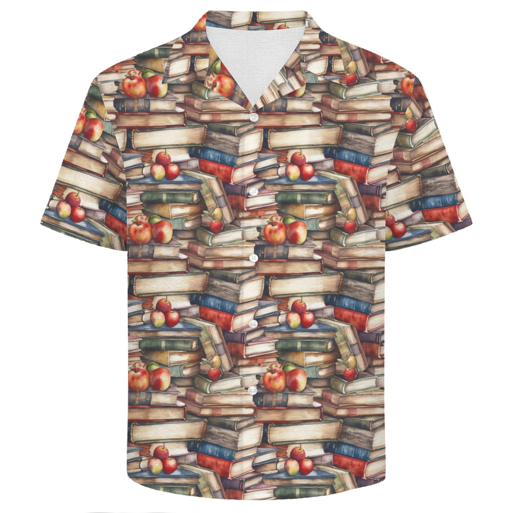 Watercolour Books Men's Crinkle Hawaiian Shirt