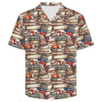 Watercolour Books Men's Crinkle Hawaiian Shirt
