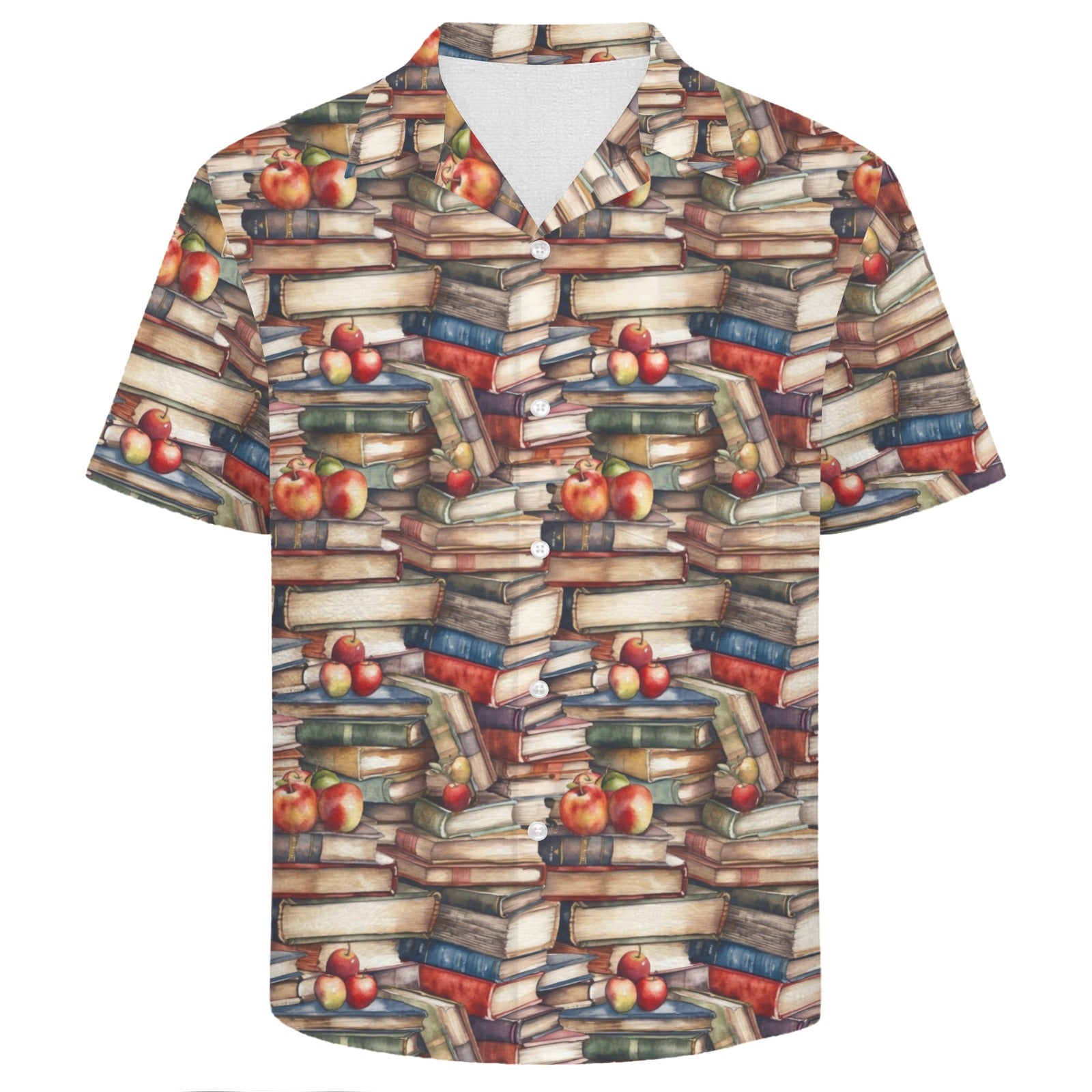 Watercolour Books Men's Crinkle Hawaiian Shirt